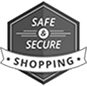Safe and secure shopping badge with a checkmark.