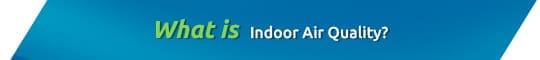 A partial banner reads 'What is Indoor Air Qu' with a blue and green theme.